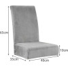 Ruhhy Chair Cover - Gray Velvet 22979 - (17323-0)