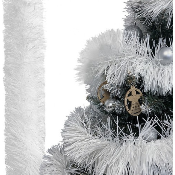 Ruhhy Christmas Tree Garland - White 6m 22307 - (17169-0)