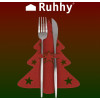 Ruhhy Cutlery Case - Christmas Trees 12 pcs. 22304 - (16983-0)