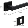 Ruhhy Door Handle - Set 21937 - (16892-0)