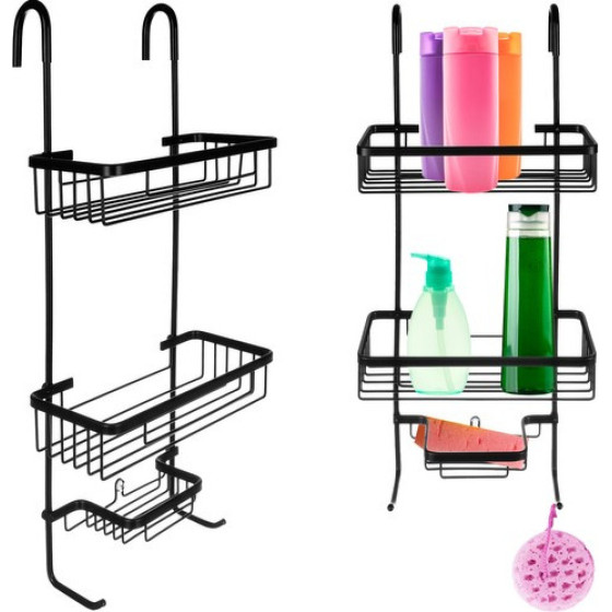 Ruhhy Hanging Shower Shelf - Black - (15465-0)