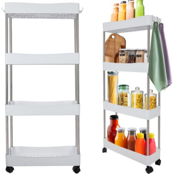 Ruhhy Kitchen/Bathroom Shelf On Wheels 24291 - (17787-0)
