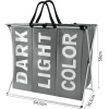 Ruhhy Laundry Basket - 3 Compartments On a Foldable Frame - (14991-0)