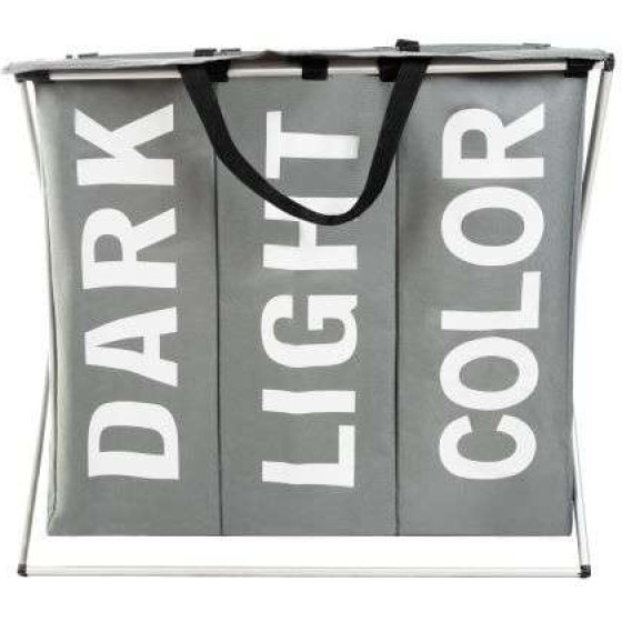 Ruhhy Laundry Basket - 3 Compartments On a Foldable Frame - (14991-0)