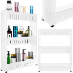Ruhhy Mobile Kitchen Shelf On wheels, White - (14947-0)