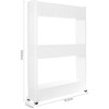 Ruhhy Mobile Kitchen Shelf On wheels, White - (14947-0)