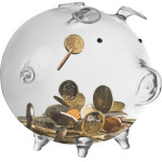 Ruhhy Piggy Bank - Glass Piggy 22588 - (16991-0)