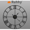 Ruhhy Retro Wall Clock - Black - (14718-0)