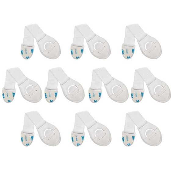 Ruhhy Security - Lock For Cabinets 10 pcs. White - (12461-0)