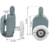 Ruhhy Shower Cabin Wheel - Set Of 8 - (11967-0)