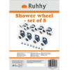 Ruhhy Shower Cabin Wheels Set Of 8 KK9646 - (14214-0)