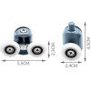Ruhhy Shower Cabin Wheels Set Of 8 KK9646 - (14214-0)