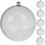 Ruhhy Transparent Baubles 10cm - Set Of 5 22276 - (16922-0)