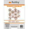 Ruhhy Wooden Baubles - 10 Pcs - (16236-0)