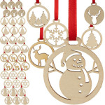 Ruhhy Wooden Baubles - 36pCs 24855 - (17953-0)
