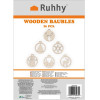 Ruhhy Wooden Baubles - 36pCs 24855 - (17953-0)