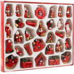 Ruhhy Wooden Hangings / Christmas Tree Balls 30 Pcs - (16943-0)