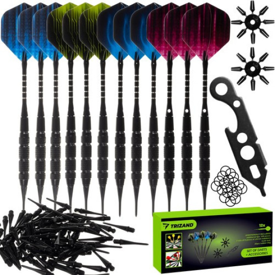 Trizand Darts Set 12pCs + Accessories 21629 - (16870-0)