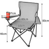 Trizand Fishing Chair Gray 23675 - (17589-0)