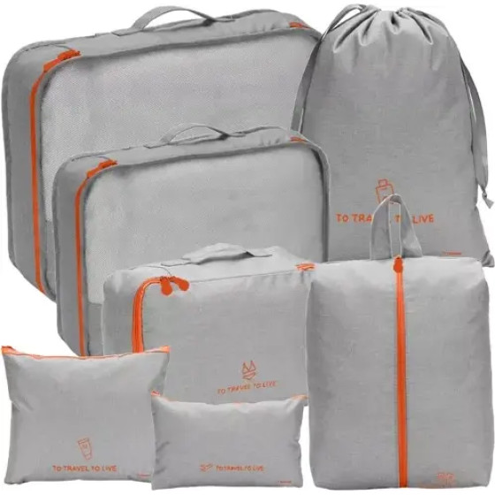Trizand Travel Organizer For Suitcase - 7 Pcs 23111 - (17518-0)