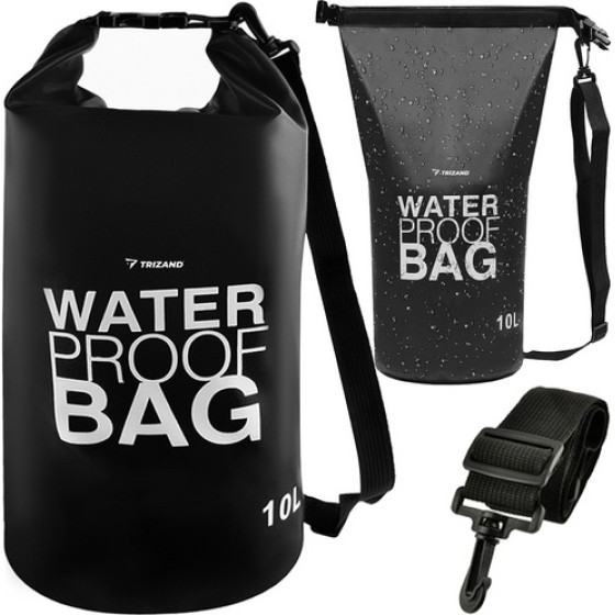 Trizand Waterproof Bag 10L Black 23565 - (17641-0)