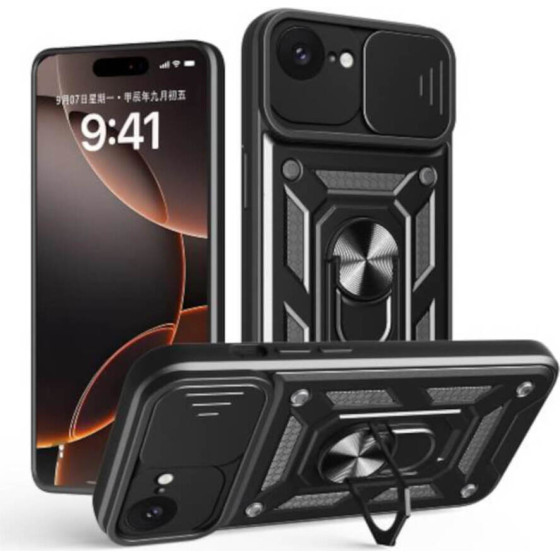 Bodycell Armor Slide Cover Case Iphone 16e Black - (BA-00471)