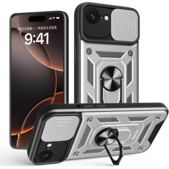 Bodycell Armor Slide Cover Case Iphone 16e Silver - (BA-00473)