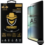 Idol 1991 Tempered Glass Xiaomi Redmi A5 4G 6.88'' 9H 0.25mm Privacy Antispy Semi Curved Full Glue BLACK - (5205308384219)