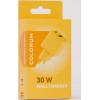 Colorum wall charger USB-A + USB-C PD 30W CLS30-AC-05 xYellow