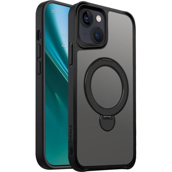 Etteri Matt Mag Ring case for iPhone 13 6,1'' black