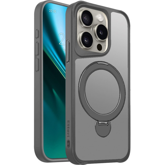 Etteri Matt Mag Ring case for iPhone 15 Pro 6,1'' grey