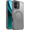 Etteri Matt Mag Ring case for iPhone 16 6,1'' grey