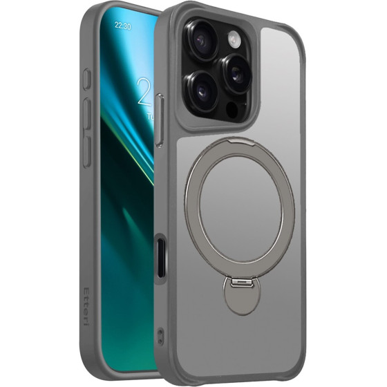 Etteri Matt Mag Ring case for iPhone 16 Pro 6,3'' grey