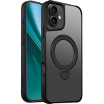 Etteri Matt Mag Ring case for iPhone 16 Plus 6,7'' black