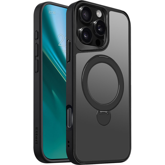Etteri Matt Mag Ring case for iPhone 16 Pro Max 6,9'' black