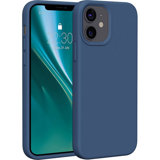 Etteri Silicone case for iPhone 12 / 12 Pro 6,1'' dark blue