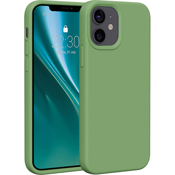 Etteri Silicone case for iPhone 12 / 12 Pro 6,1'' light green