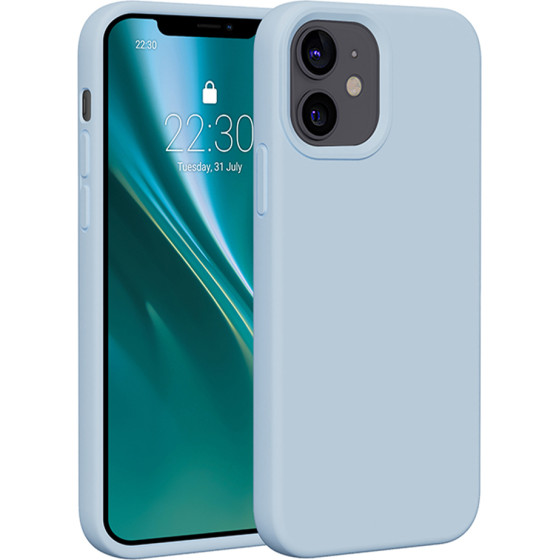 Etteri Silicone case for iPhone 12 / 12 Pro 6,1'' light blue
