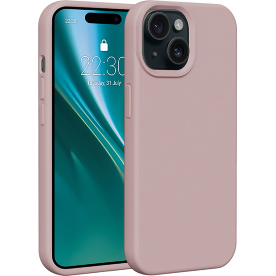 Etteri Silicone case for iPhone 15 6,1'' light pink