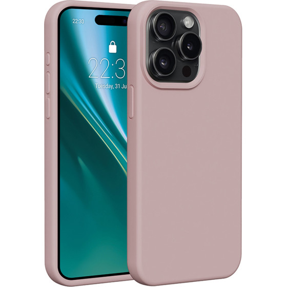 Etteri Silicone case for iPhone 15 Pro Max 6,7'' light pink