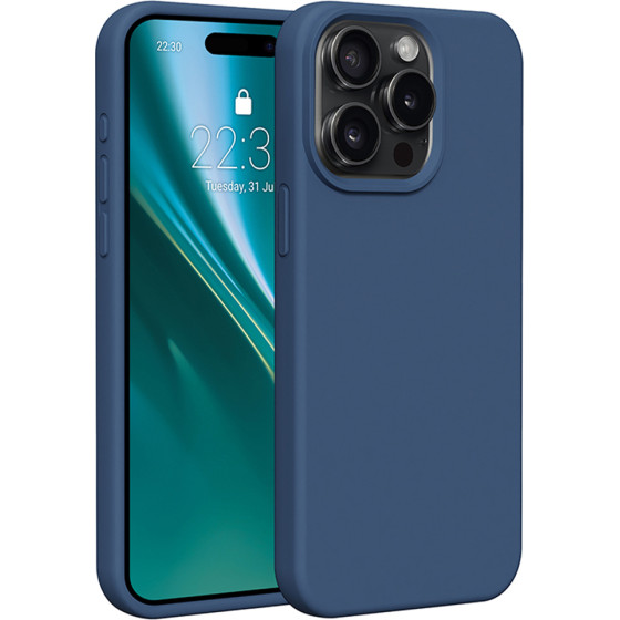 Etteri Silicone case for iPhone 15 Pro Max 6,7'' dark blue
