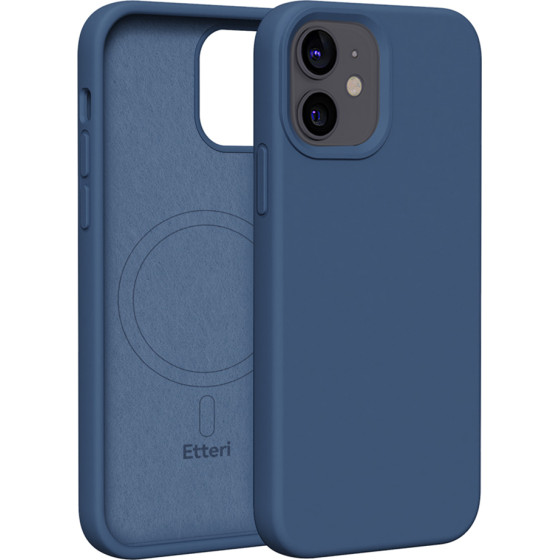Etteri Silicone Mag case for iPhone 12 / 12 Pro 6,1'' dark blue