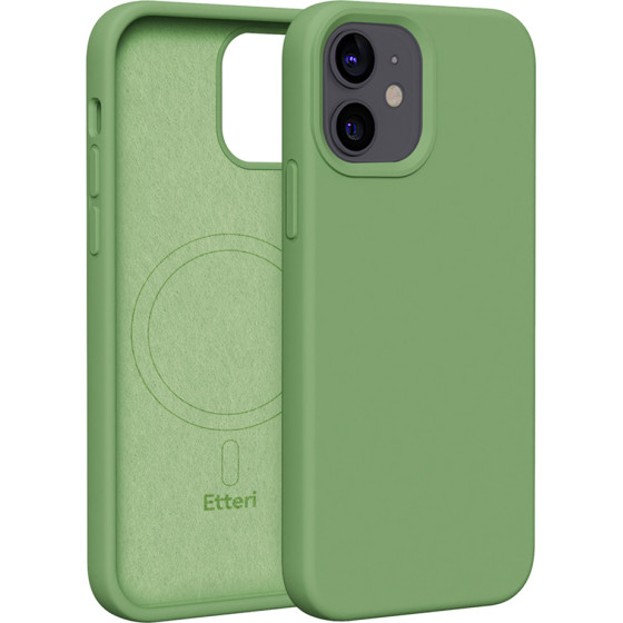 Etteri Silicone Mag case for iPhone 12 / 12 Pro 6,1'' light green