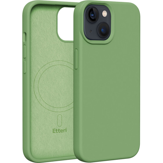 Etteri Silicone Mag case for iPhone 13 6,1'' light green