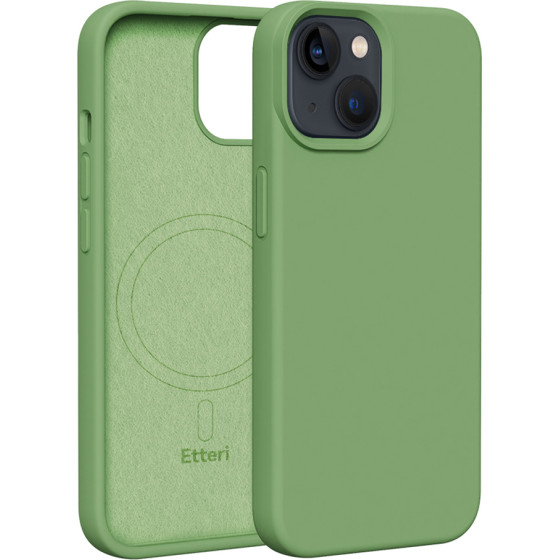 Etteri Silicone Mag case for iPhone 14 6,1'' light green