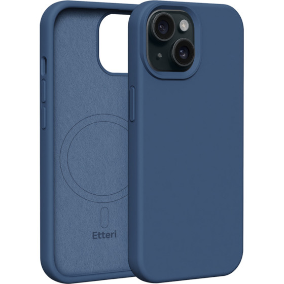 Etteri Silicone Mag case for iPhone 15 6,1'' dark blue