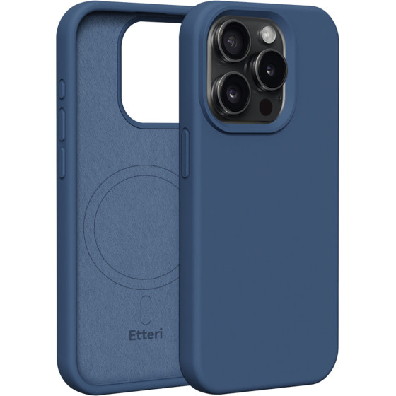 Etteri Silicone Mag case for iPhone 15 Pro 6,1'' dark blue