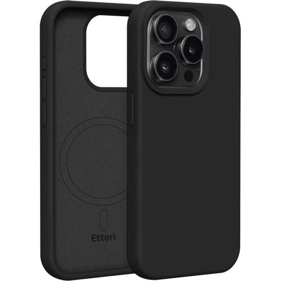 Etteri Silicone Mag case for iPhone 15 Pro 6,1'' black