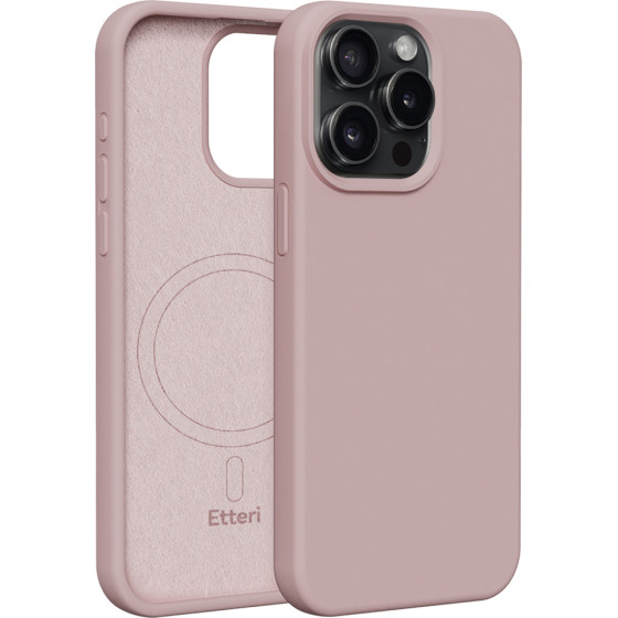 Etteri Silicone Mag case for iPhone 15 Pro Max 6,7'' light pink