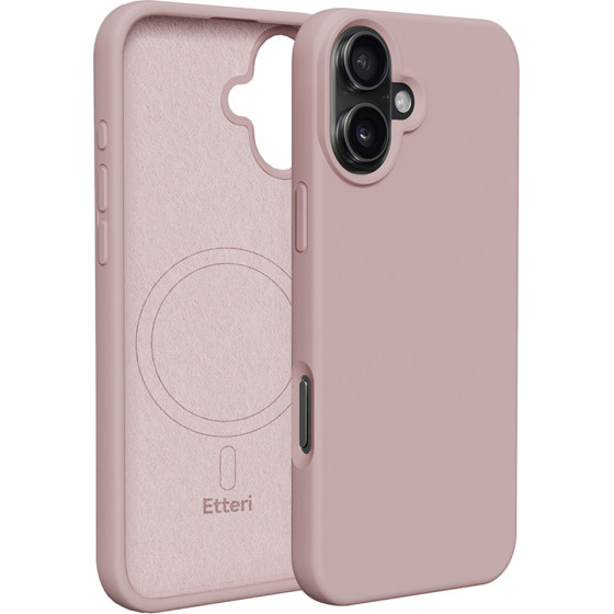 Etteri Silicone Mag case for iPhone 16 6,1'' light pink